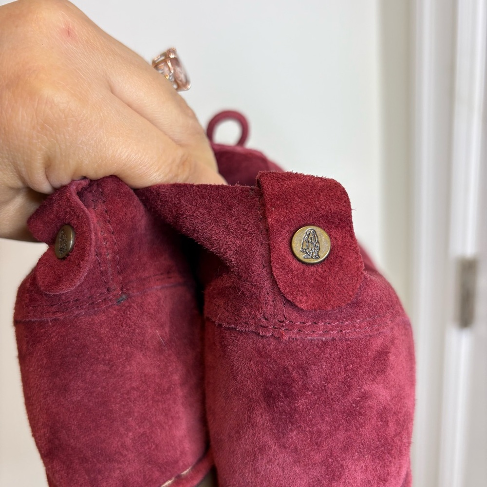 HUSH PUPPIES Red Suede CYRA CATELYN Ankle Booties - Picture 4 of 10
